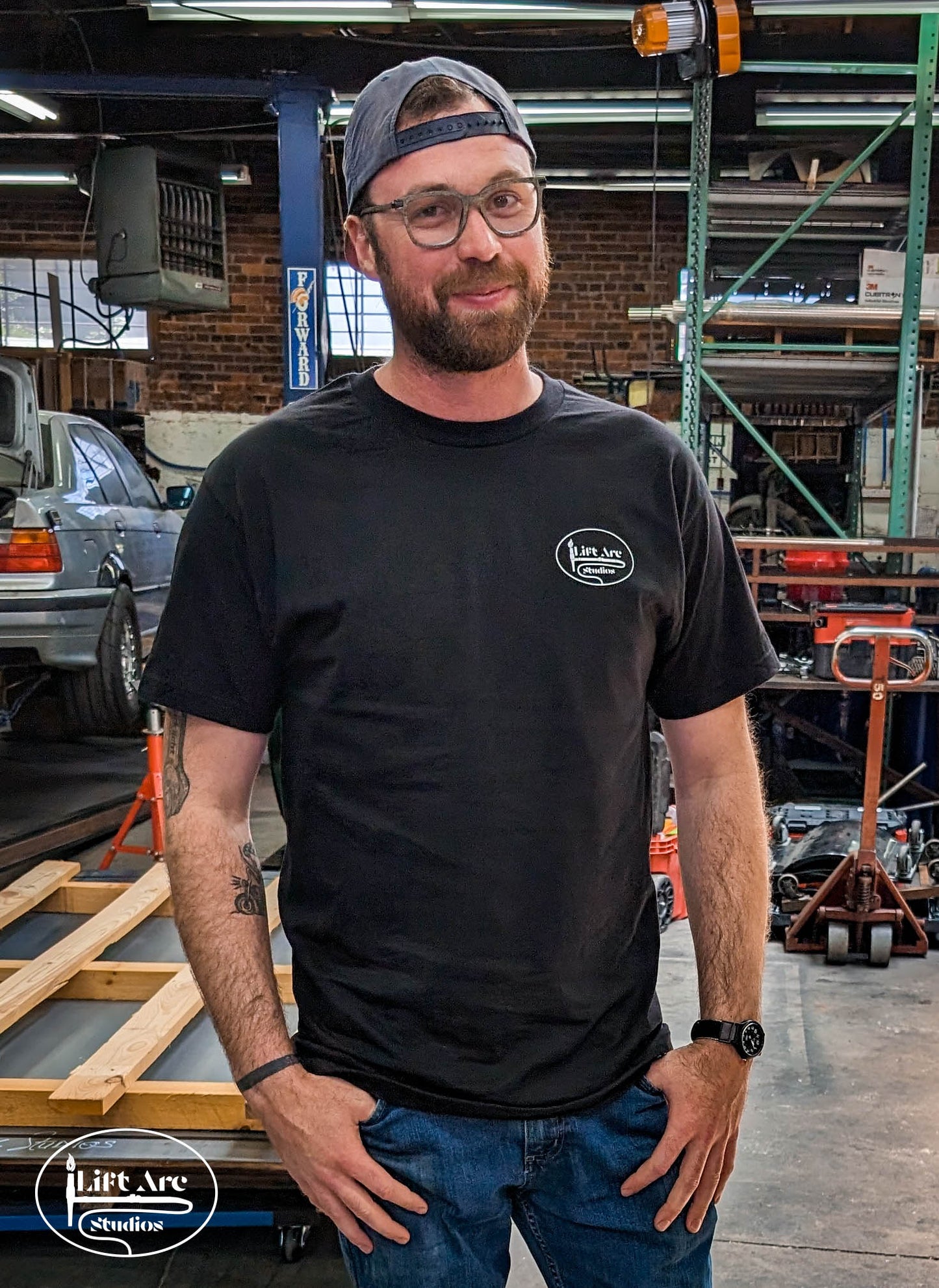 Lift Arc Studios - Black Logo Tall T Shirt NO POCKET