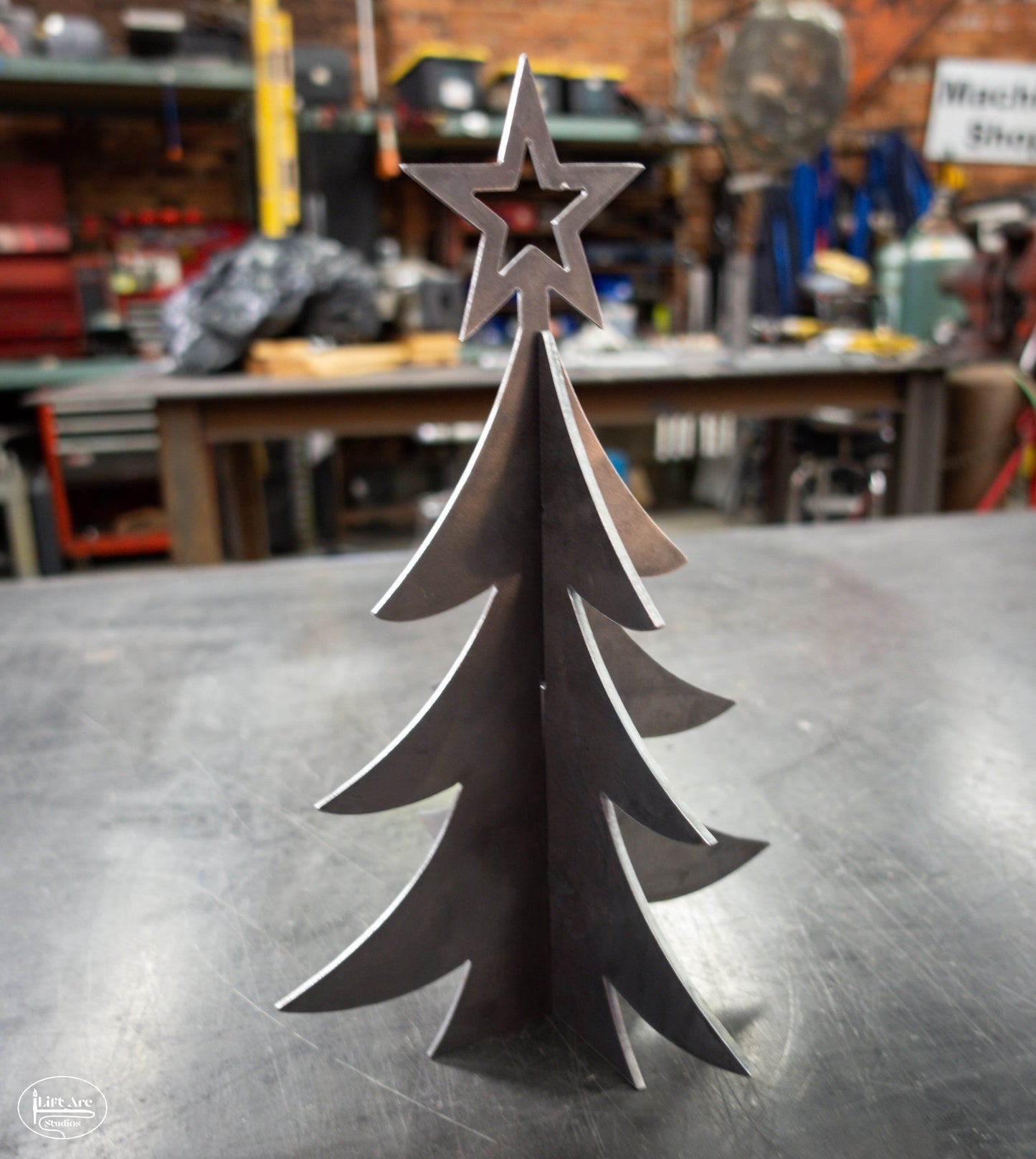 13" Metal Christmas Tree